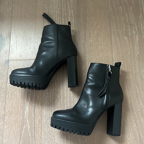 Zara Platform Ankle Boots Sz 36 - Picture 5 of 9